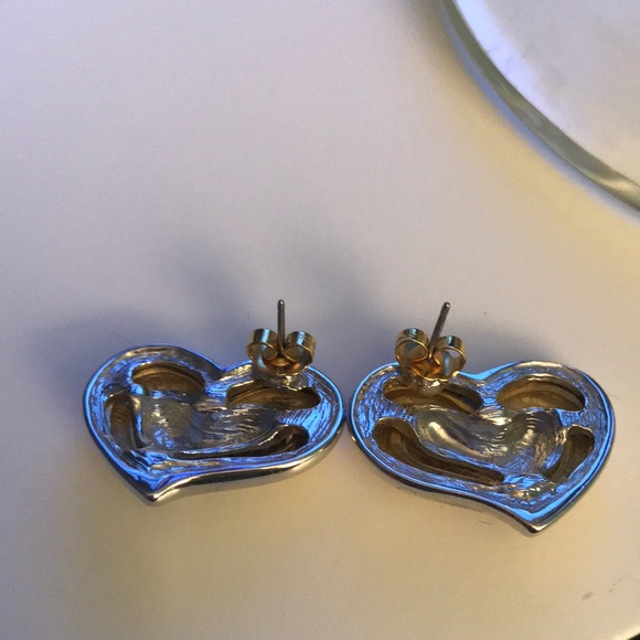 Vintage 90s Heart Earrings ❤️ - Picture 2 of 2